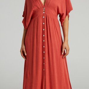 Showpo Sitting Pretty Dress in Rust - Size 16 NWT